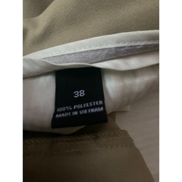 Pro Tour Men’s Golf Shorts Size 38 Khaki Flat Front Performance Polyester - Picture 3 of 7